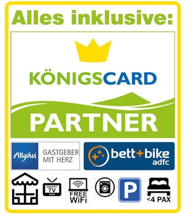 Alpina Sonnen-Appartements Fuessen Incl Xl-Sonnen-Terrasse & Koenigscard Exteriér fotografie